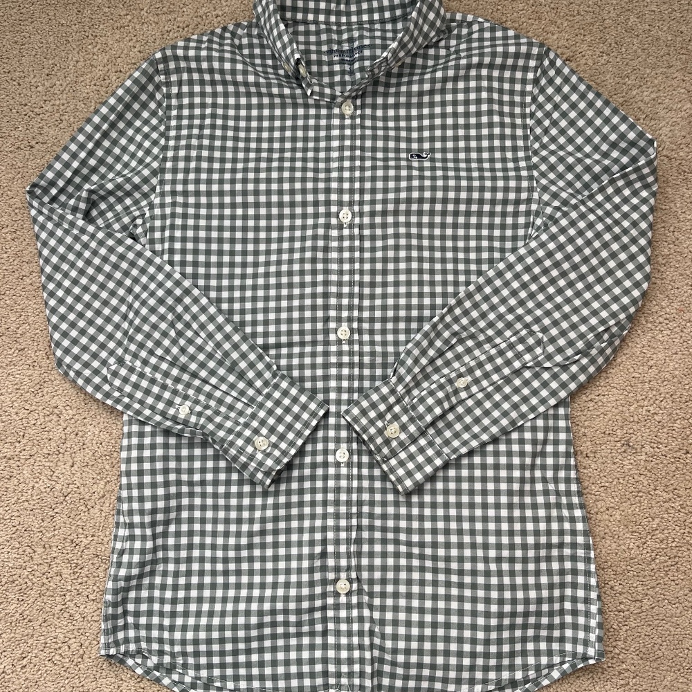 vineyard vines boys performance long sleeve button down